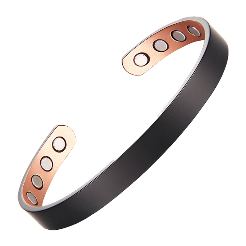 Black and Pure Copper Magnetic Bracelet